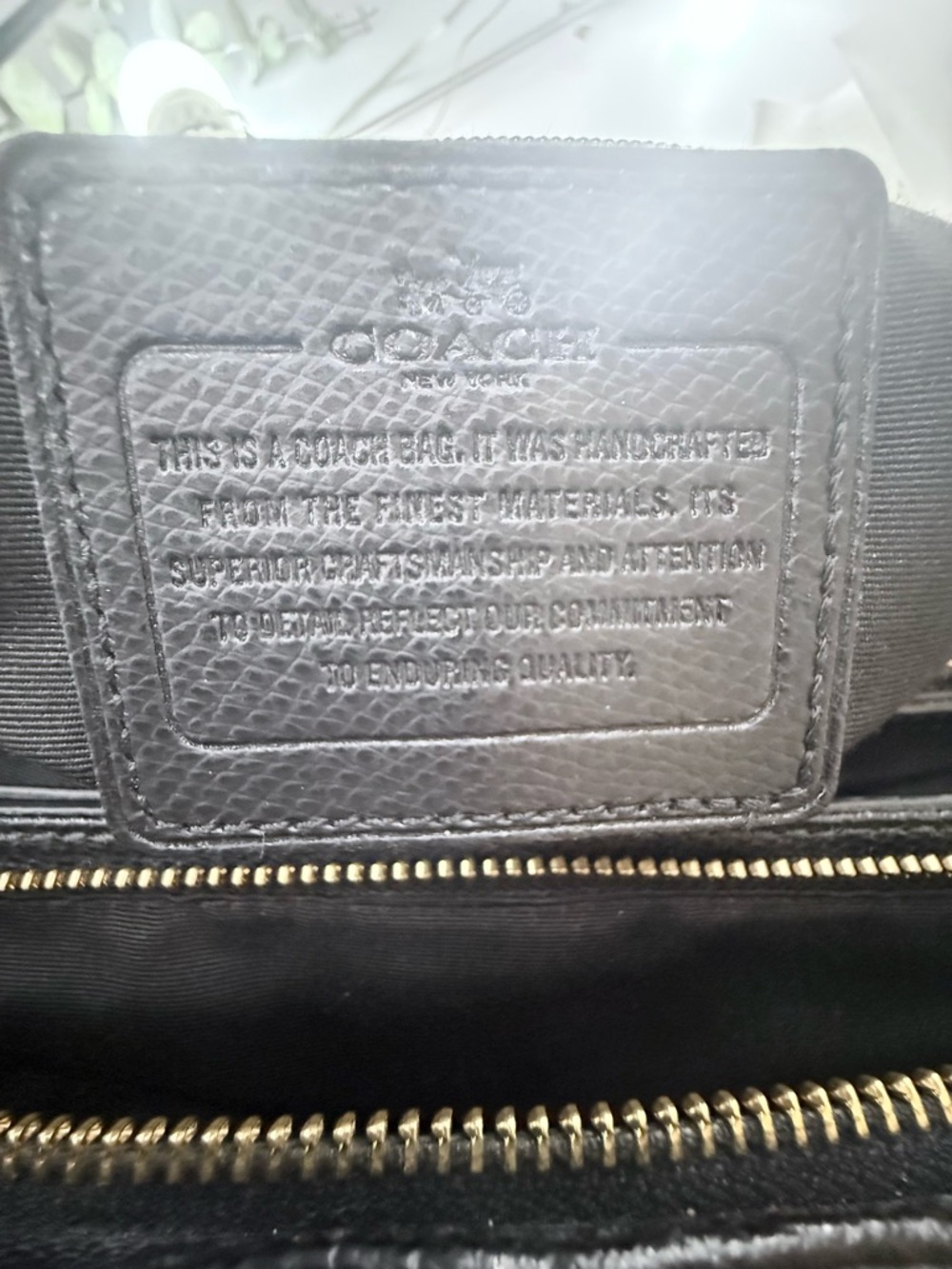 Coach Christie Carryall Black Pebbled Leather Structured Tote with Gold Hardware - Picture 2 of 14